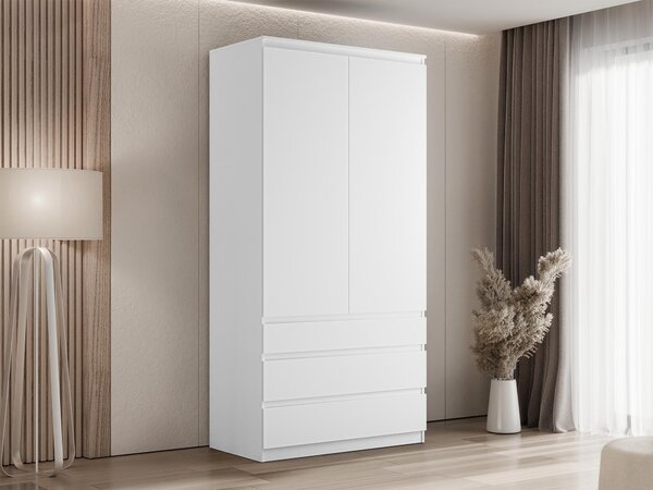 Gardróbszekrény Comfivo Structor, Laminált forgácslap, 202x100x52cm, Fehér