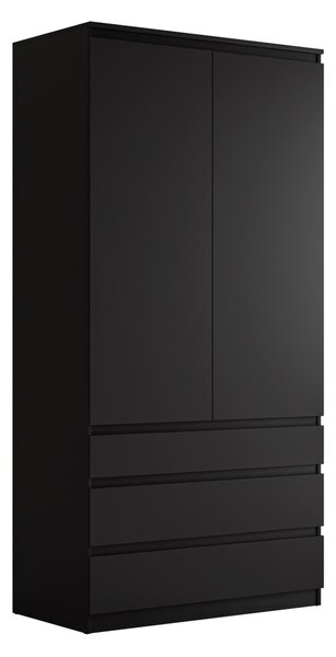 Gardróbszekrény Comfivo Structor, Laminált forgácslap, 202x100x52cm, Fekete