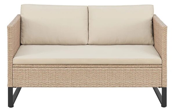 Juskys Santorini rattan kerti bútor szett - krém