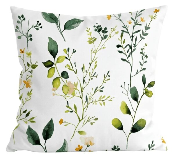 Mikroszálas ágyneműhuzat szett FLORAMA fehér + 45 x 45 cm párnahuzat INGYEN