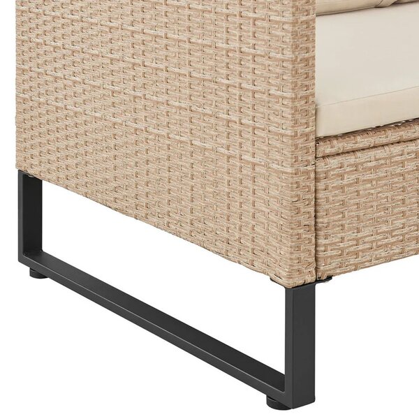 Juskys Santorini rattan kerti bútor szett - krém