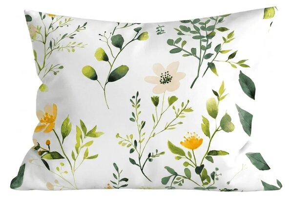 Mikroszálas ágyneműhuzat szett FLORAMA fehér + Párnahuzat 50 x 70 cm INGYEN