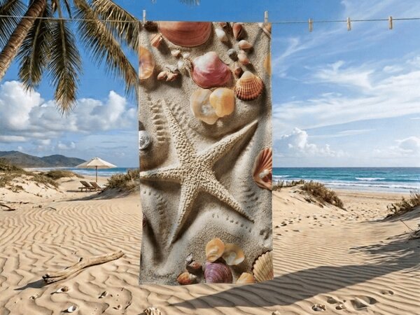 Gyorsan száradó strand Fürdőlepedő OCEAN SAND színes 70 x 140 cm, 100% mikroszál