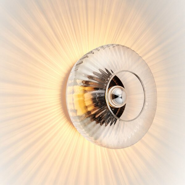 New Wave Optic Fali Lámpa XL Clear/Silver - Design By Us DESIGN BY US
