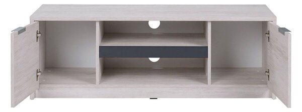 TV asztal VERDE 2 Szín: Fehér tölgy / fehér