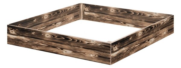 ATMOWOOD Fa magaságyás 120 x 120 x 20 cm - égetett felület