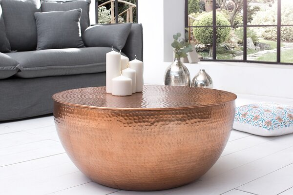 Dohányzóasztal HAMMES 60 cm – réz