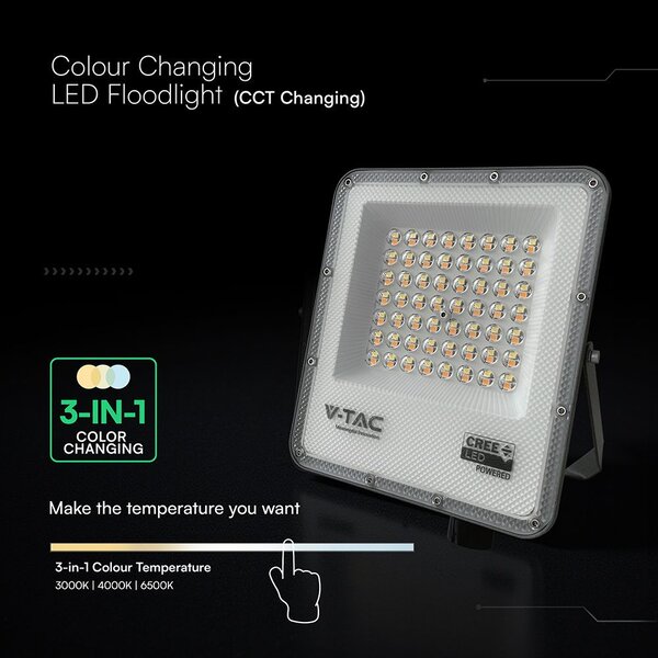 V-TAC CREE SMD LED reflektor 50W, állítható színhőmérséklettel - SKU 240736