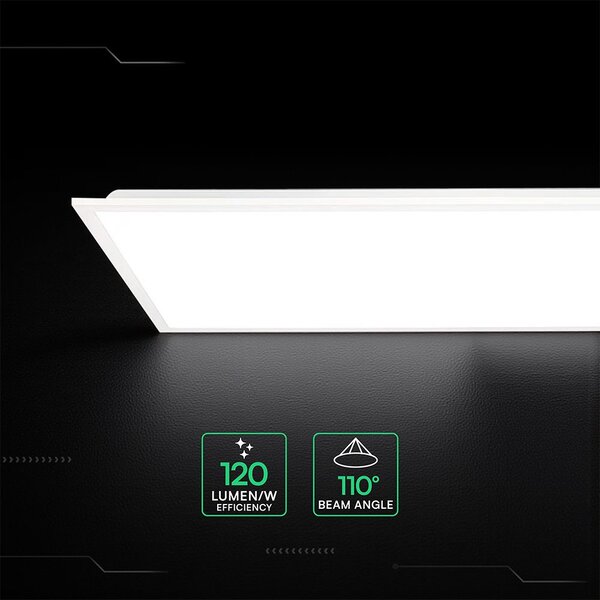 V-TAC CREE SMD süllyeszthető LED panel természetes fehér 40W 120 x 30cm, Back-Lit - SKU 241476