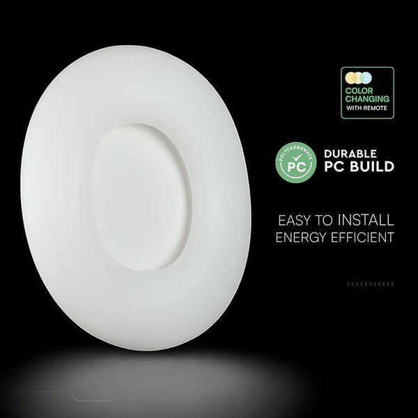 V-TAC 45W mennyezeti designer LED lámpa változtatható színhőmérséklettel - SKU 213967