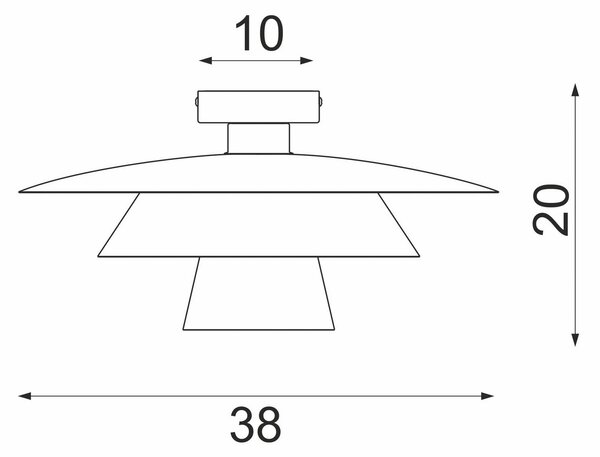 Luminex Plato mennyezeti világítás, bézs, fém, Ø 38 cm, E27, dimmelhető, Krém / borostyánsárga, Nappali / Étkező, fém, Modern