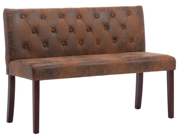 Retro Barna Művelúr Pad - 120 cm