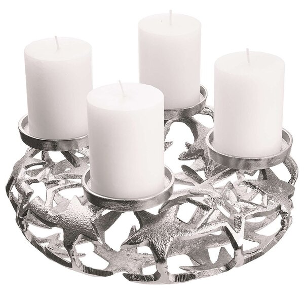 Adventi koszorú, ezüst Ø30cm