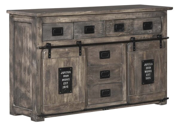 IRON Sideboard Mango 150x45x90 szürke, lakkozott