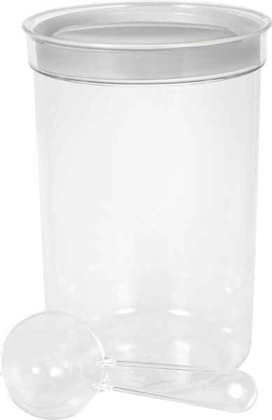 Tárolóedény Curver® DRY FOOD, 1700 ml, mérőkanállal, menta/szürke/barack vegyes színek, 130x190 mm