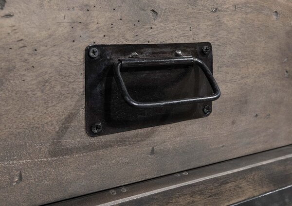 IRON Sideboard Mango 150x45x90 szürke, lakkozott