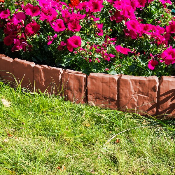 4Home kerti paliszád - szegély Terrakotta 2,5 m