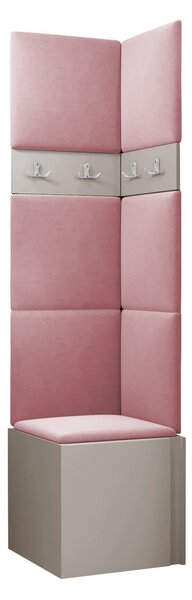Előszoba garnitúra Pinis XXI, 186x42x46cm, Kasmír, Laminált forgácslap, Kárpit