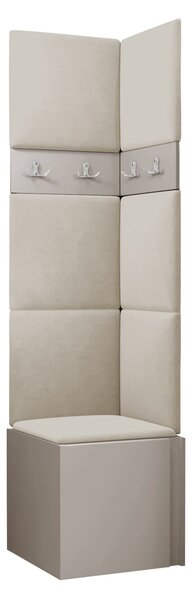 Előszoba garnitúra Pinis XXI, 186x42x46cm, Kasmír, Laminált forgácslap, Kárpit