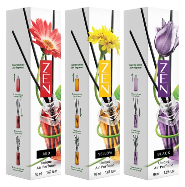 Rúdas illatosító diffúzor ZEN PIROS 50 ml