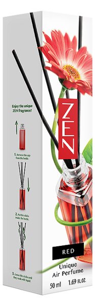 Rúdas illatosító diffúzor ZEN PIROS 50 ml