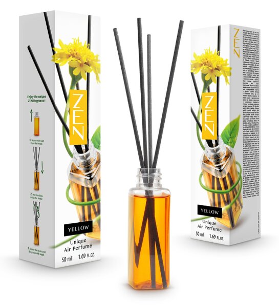 Pálcás aroma diffúzor ZEN YELLOW 50 ml