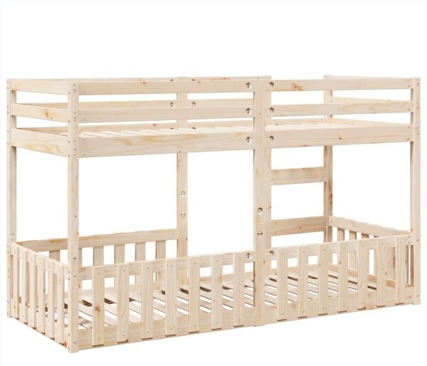 VidaXL tömör fenyőfa emeletes ágy 90 x 200 cm