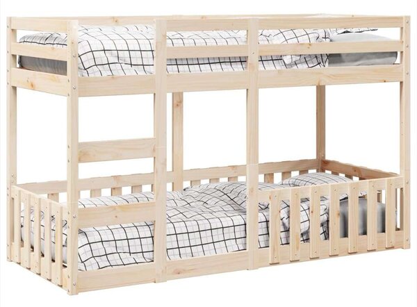VidaXL tömör fenyőfa emeletes ágy 90x190 cm