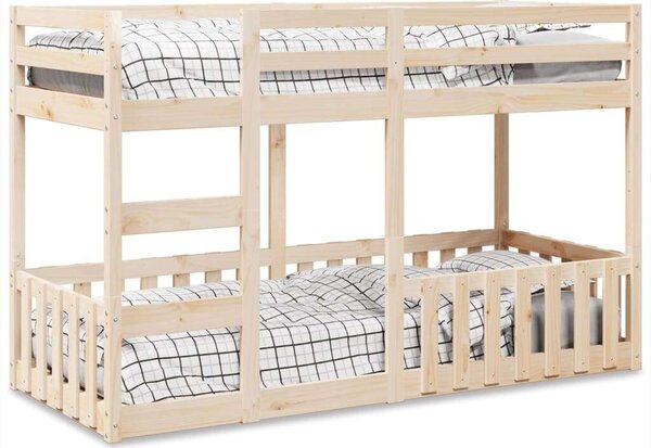 VidaXL tömör fenyőfa emeletes ágy 90x190 cm