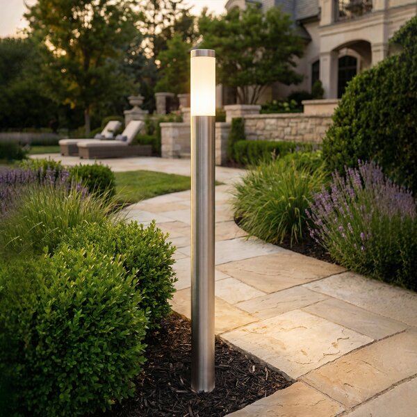Modern kültéri lámpaoszlop acélból 110 cm IP44 - Rox