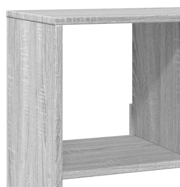 VidaXL Fa Könyvespolc - 8 Polc - Szürke Sonoma - 100x33x125,5cm