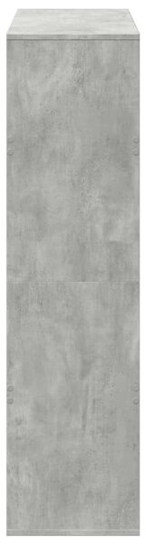 Fa Térelválasztó - 10 Polc - Beton Szürke - 100x33x125,5cm