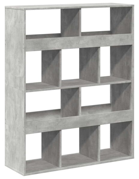 Fa Térelválasztó - 10 Polc - Beton Szürke - 100x33x125,5cm
