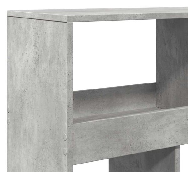 Fa Térelválasztó - 10 Polc - Beton Szürke - 100x33x125,5cm