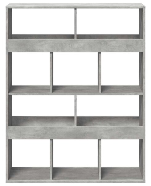Fa Térelválasztó - 10 Polc - Beton Szürke - 100x33x125,5cm