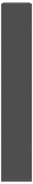 VidaXL Fa Térelválasztó Könyvespolc - Fekete - 100x33x187,5cm