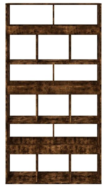 VidaXL Fa Térelválasztó Könyvespolc - Füstös Tölgy - 100x33x187,5cm