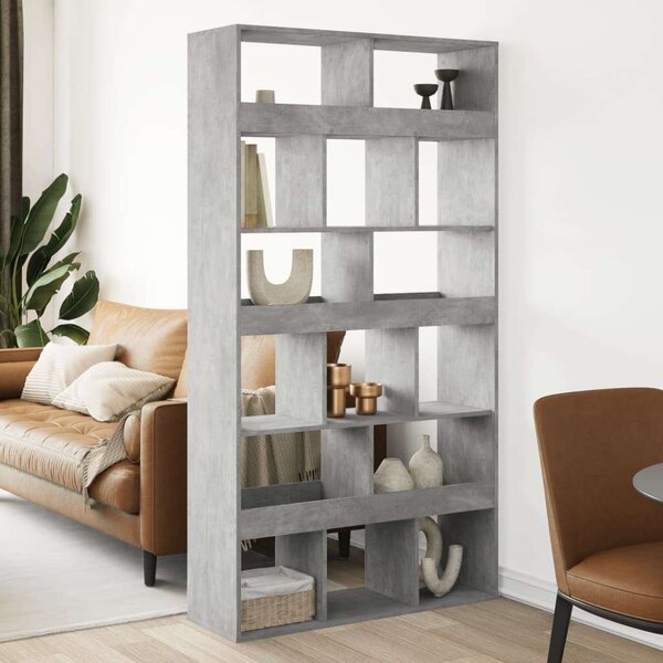VidaXL Fa Térelválasztó - 15 Rekesz - 100x33x187,5cm - Betonszürke