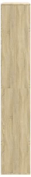 Vidaxl Fa Térelválasztó Könyvespolc - Sonoma Tölgy - 100x33x187,5cm