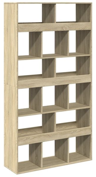 Vidaxl Fa Térelválasztó Könyvespolc - Sonoma Tölgy - 100x33x187,5cm