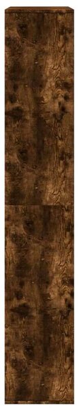 VidaXL Fa Térelválasztó Könyvespolc - Füstös Tölgy - 100x33x187,5cm