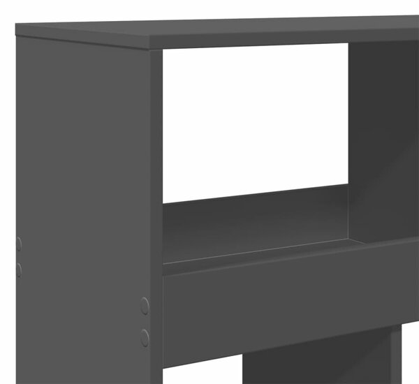 VidaXL Fa Térelválasztó Könyvespolc - Fekete - 100x33x187,5cm