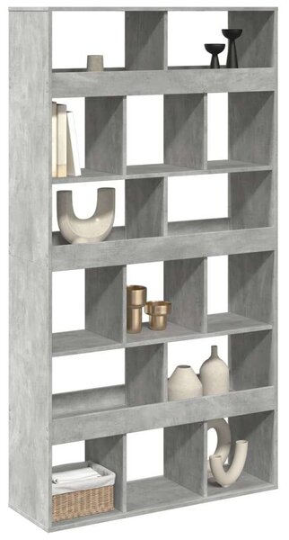 VidaXL Fa Térelválasztó - 15 Rekesz - 100x33x187,5cm - Betonszürke