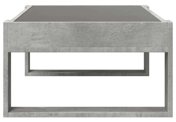 VidaXL LED Dohányzóasztal - Beton Szürke - 90x53x30 cm