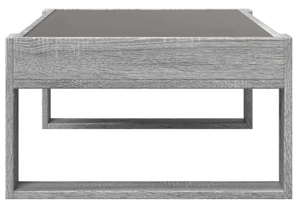 VidaXL LED Dohányzóasztal - Tükör - 90x53x30 cm
