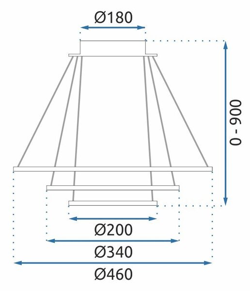 LED lámpa G042-3CP Gold