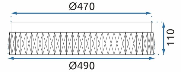 Mennyezeti kristály lámpa APP1744-C 50 cm Króm