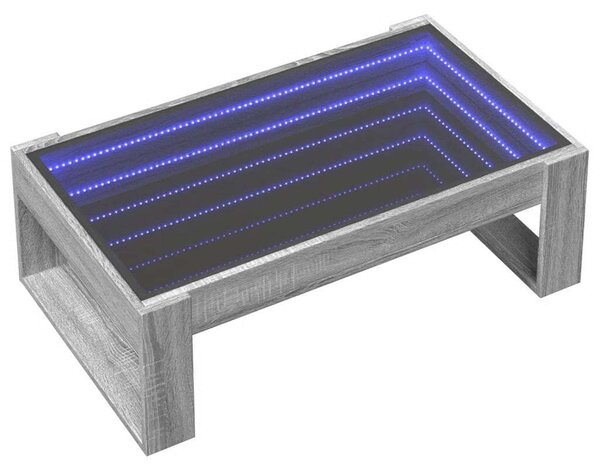 VidaXL LED Dohányzóasztal - Tükör - 90x53x30 cm
