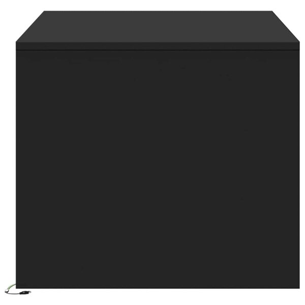 VidaXL Dohányzóasztal - Fekete - 100x50x43,5cm - LED Világítással
