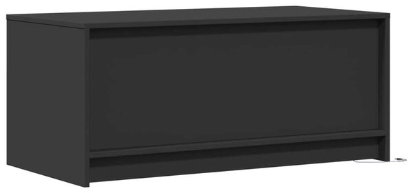 VidaXL Dohányzóasztal - Fekete - 100x50x43,5cm - LED Világítással